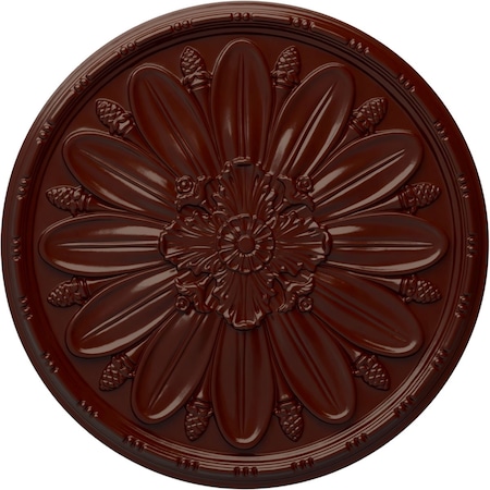 Ekena Millwork Fairfax Ceiling Medallion, Hand-Painted Brushed Mahogany, 29 7/8"OD x 1 3/8"P CM29FABMF